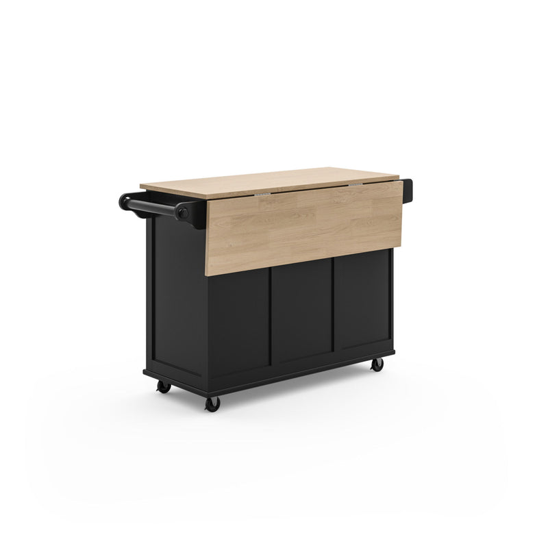 Blanche - Kitchen Cart - Rubber Wood Top