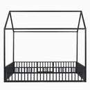 Metal House Bed With Fence And Door
