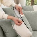 Modern Oversized Round Barrel Accent Chair With Ottoman