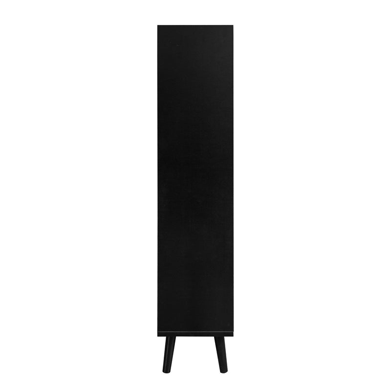 Allen - Rattan 2 Door 1 Drawer Cabinet Shoe Rack For Entrance