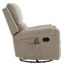 Manual Recliner Massage Chair With Swivel Rocker, 8 Massage Modes, Side Storage Pocket