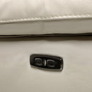 Malibu - Modern Power Motion 3 Piece Reclining Loveseat Sofa With Cup Holders - Cream Taupe Beige
