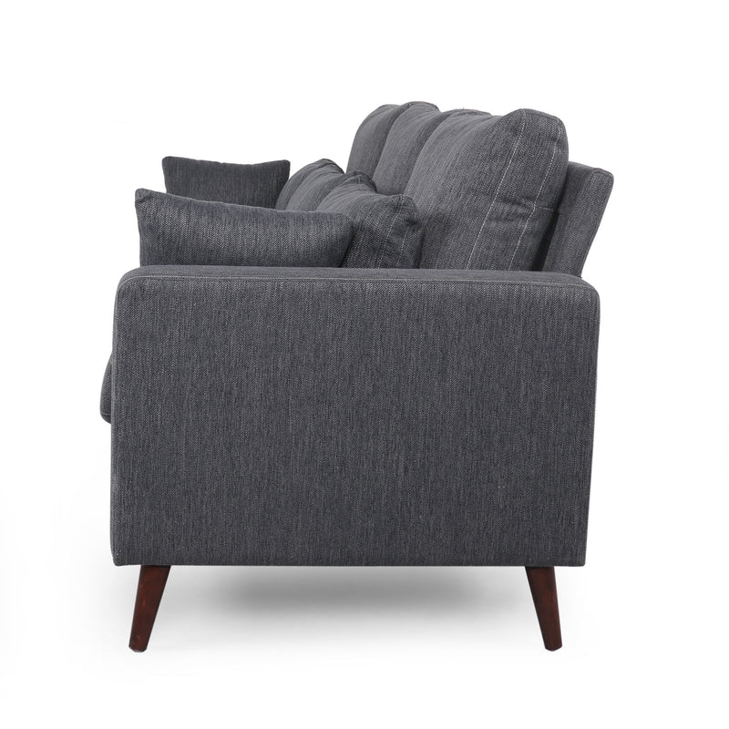 Comfy 3 Seat Sofa With Wooden Legs