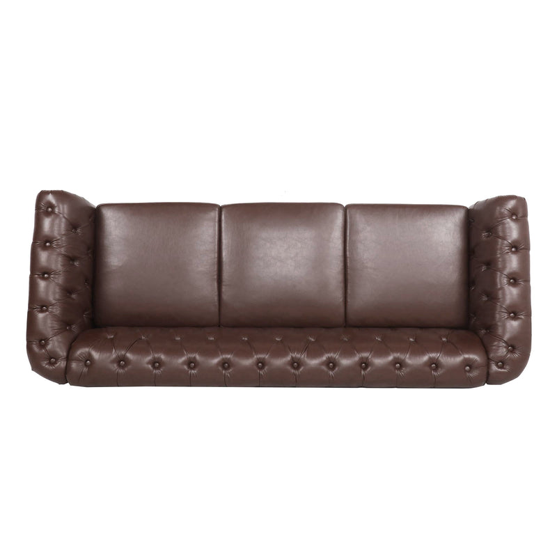 Rolled Arm Chesterfield 3 Seater Sofa