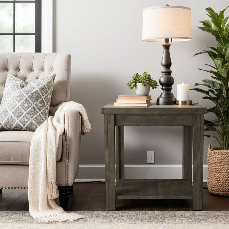 Joshua Creek - Side Table - Barnwood