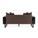 Contemporary Oversized Loveseat With Accent Pillow
