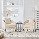 Open Back Accent Chair, Round Sofa Lounge Armchair