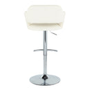 Margarite - Contemporary Ajustable Barstool With Swivel With Rounded T Footrest (Set of 2)