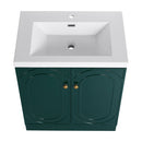 Contemporary Freestanding Bathroom Vanity With Resin Sink & Soft-Close Cabinet Doors