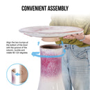 Birdbath For Patio, Garden - White / Pink