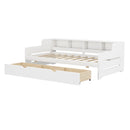 Twin Size Wooden Day Bed with 3 Trawers for Guest Room, Small Bedroom, Study Room, White