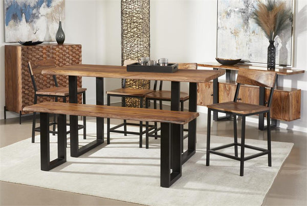 Heath Exotic Live Edge Sheesham Wood Dining Bench