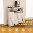 Multifunctional Folding Dining Table With Wall-Mounted Sideboard & Storage