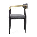Modern Upholstered Dining Chair With Iron Frame