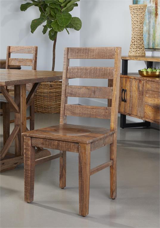 Carson Set of 2 Exotic Sheesham Wood Dining Chairs