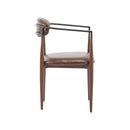 Modern Luxe Dining Arm Chair Set With Upholstery