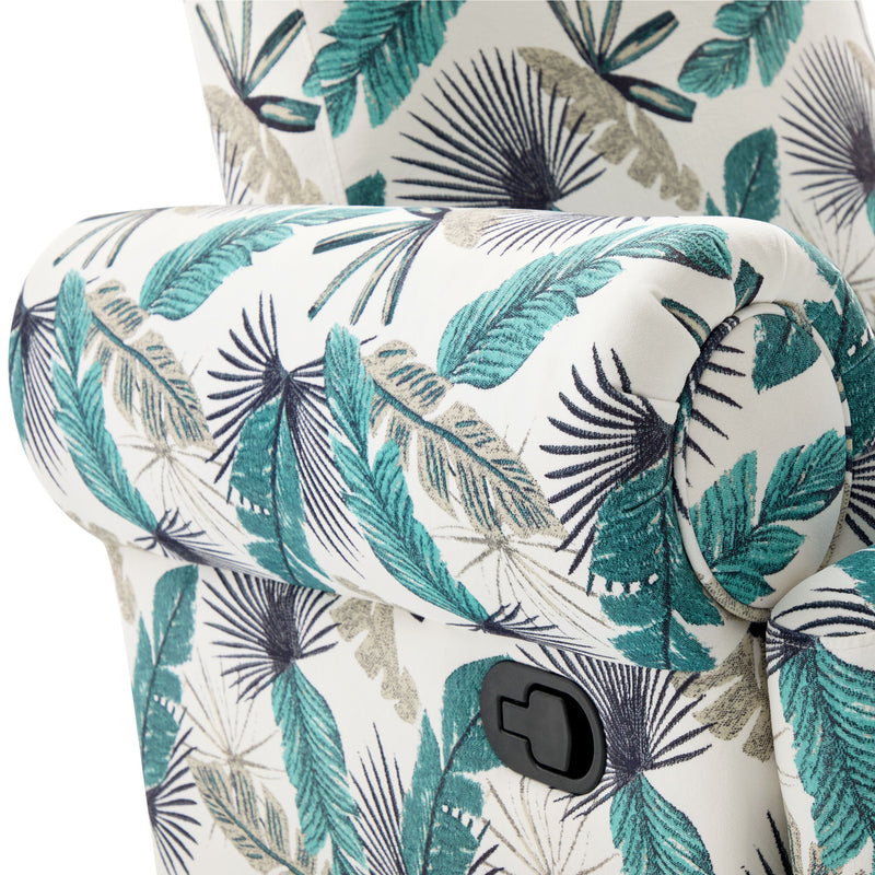 Manual Swivel Recliner Rocker Chair With Adjustable Backrest