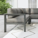 Grayton - 5 Seat Sectional, Ottoman - Dark Gray