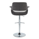 Vintage Flair - Mid Century Modern Adjustable Barstool With Swivel With Rounded T Footrest (Set of 2)