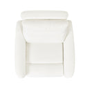 Bloomy - High Back Power Recliner Motion Chair - Chiffon White