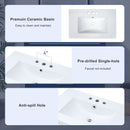 Modern Bathroom Vanity Cabinet, Combo With Open storage, Two Drawers