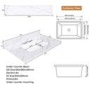 Bianco Carrara Venato Elegant Marble Vanity Top, Bathroom Vanity With Undermount Sink, Sintered Stone