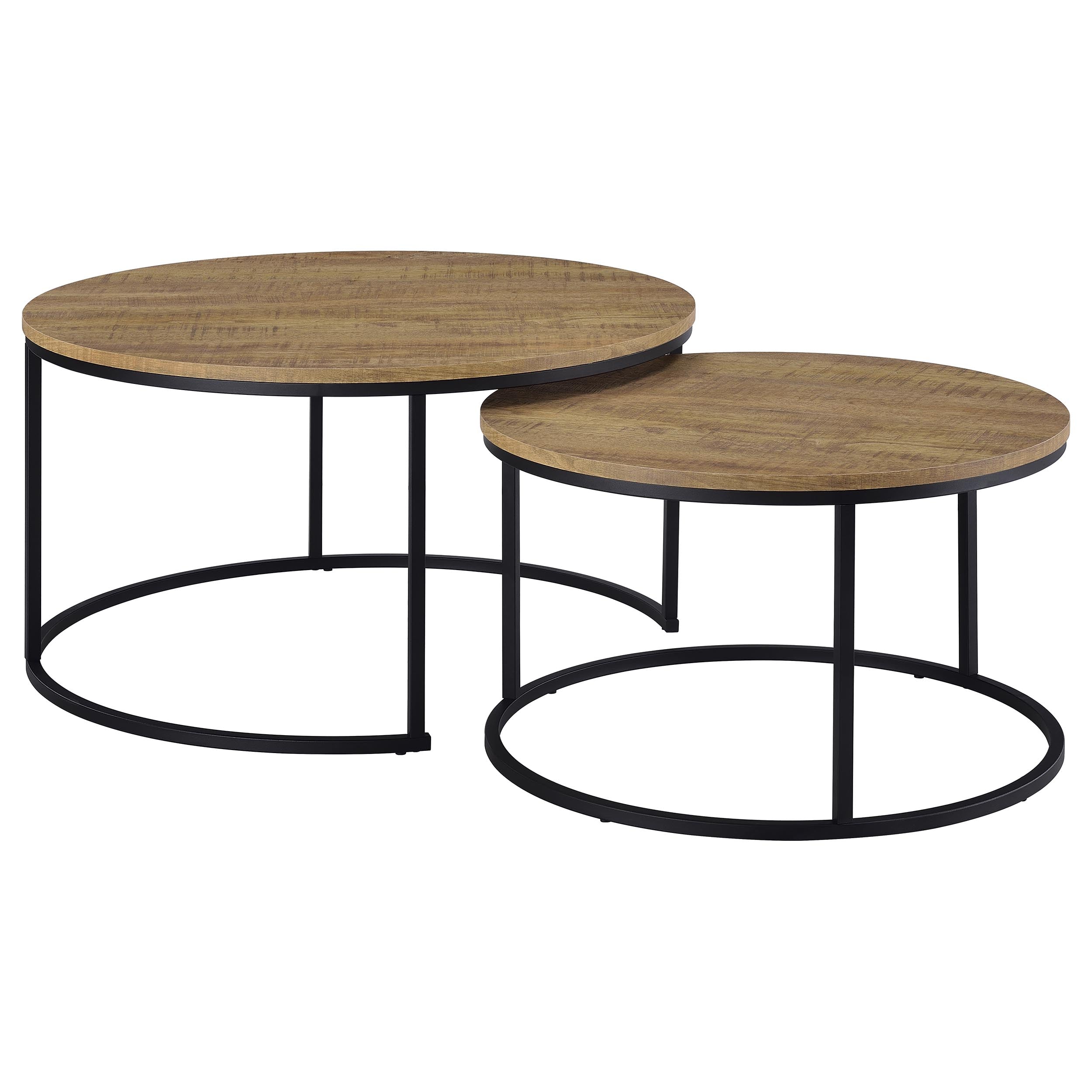 Lainey 2-piece Round Nesting Coffee Table Mango — view 1