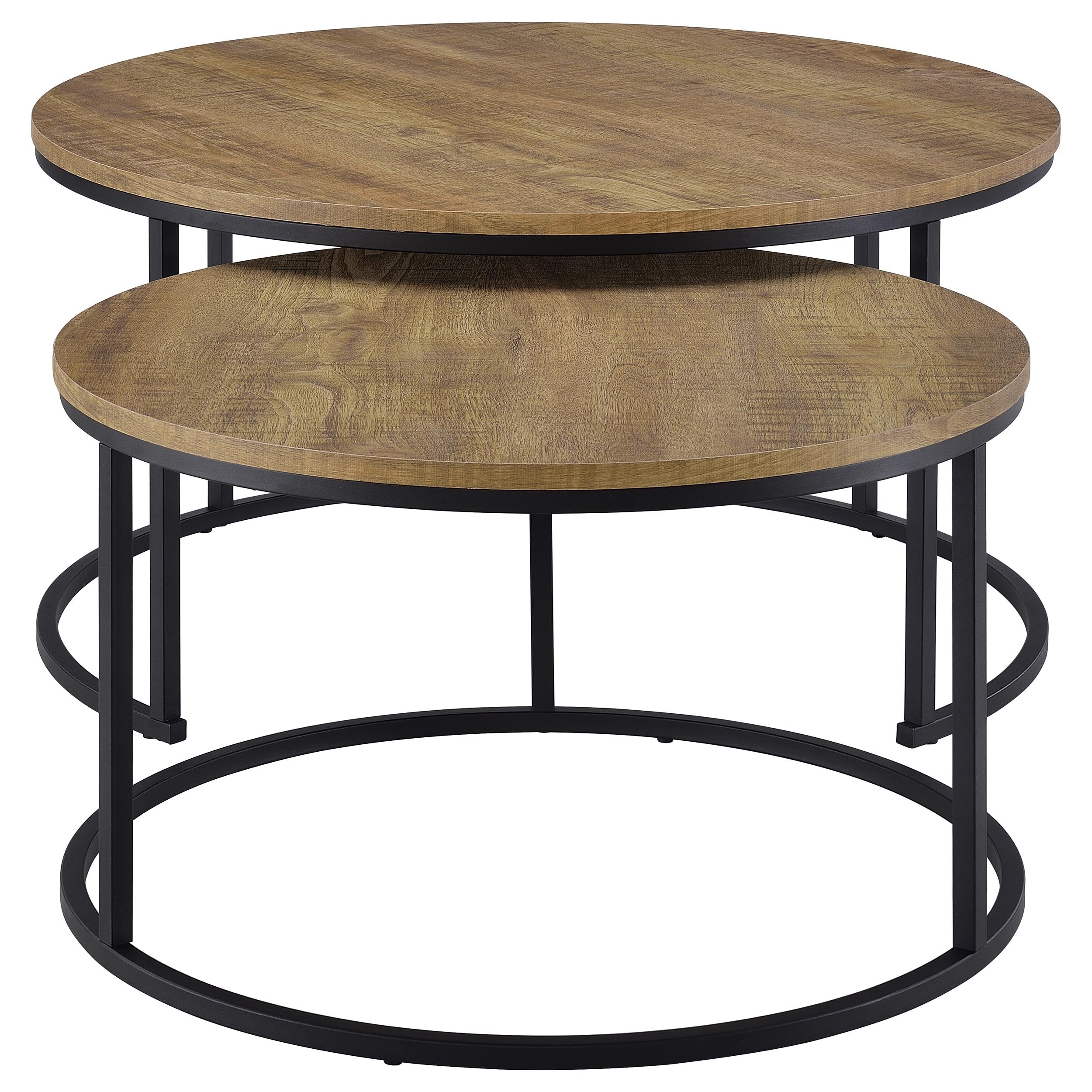 Lainey 2-piece Round Nesting Coffee Table Mango — view 3