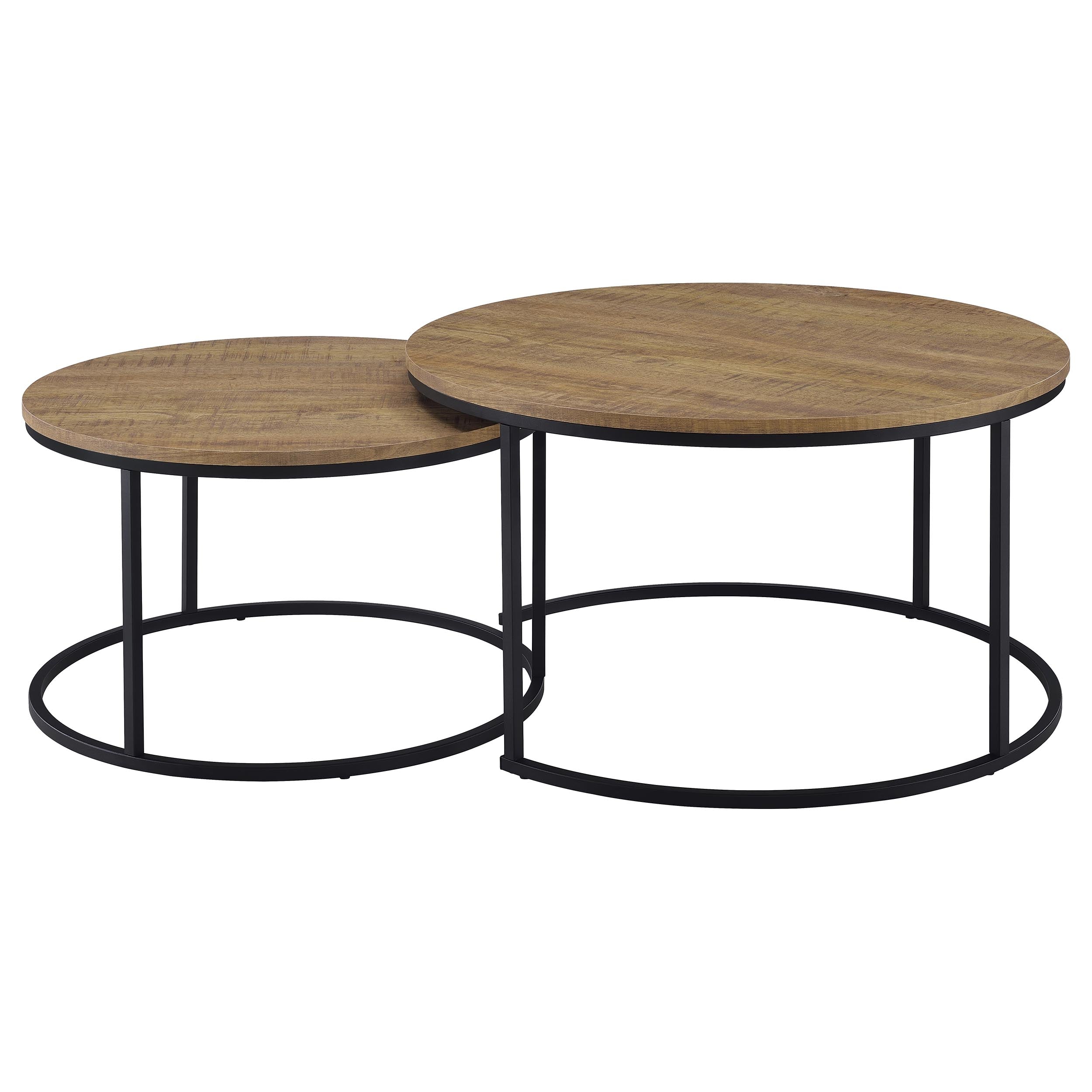 Lainey 2-piece Round Nesting Coffee Table Mango — view 5