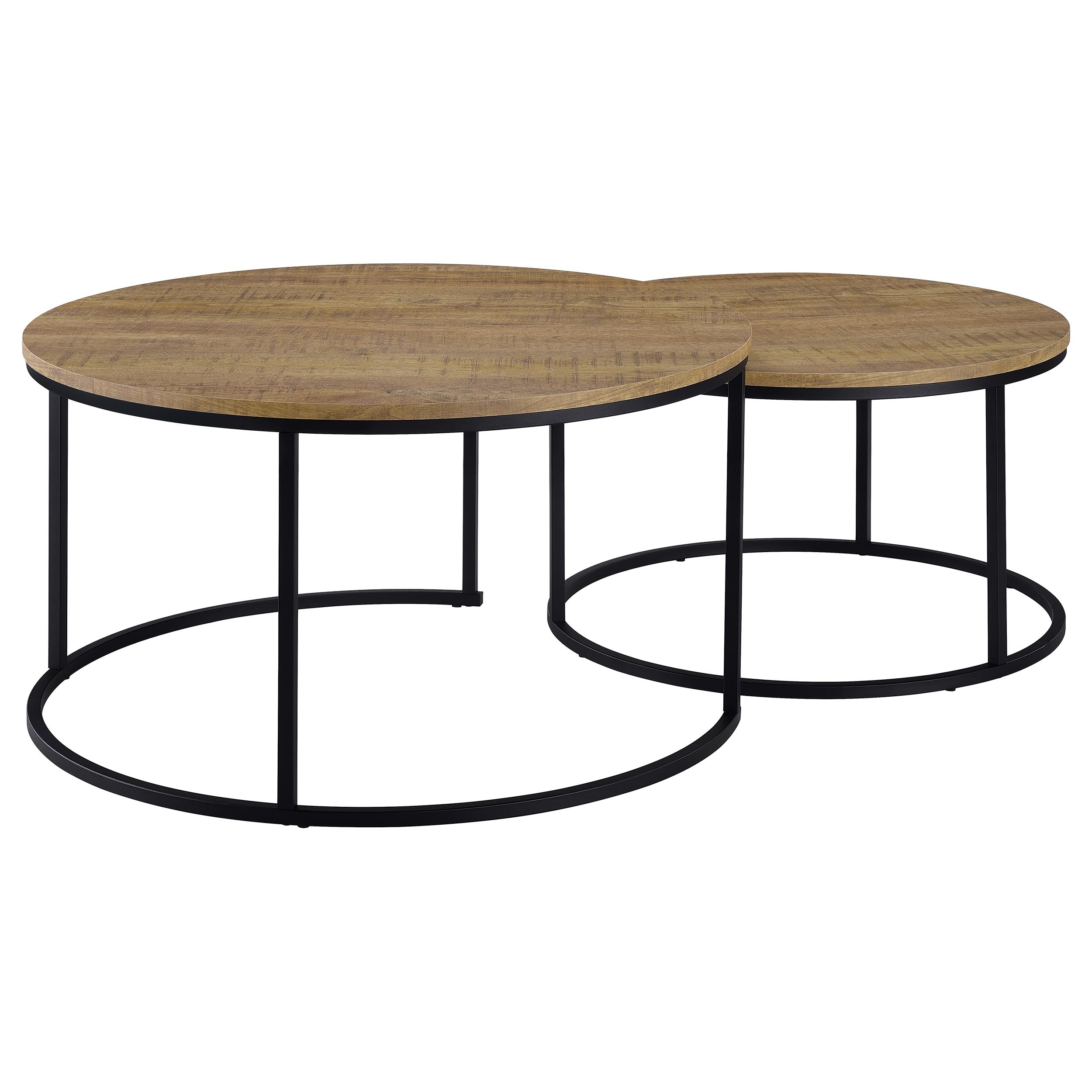 Lainey 2-piece Round Nesting Coffee Table Mango — view 7