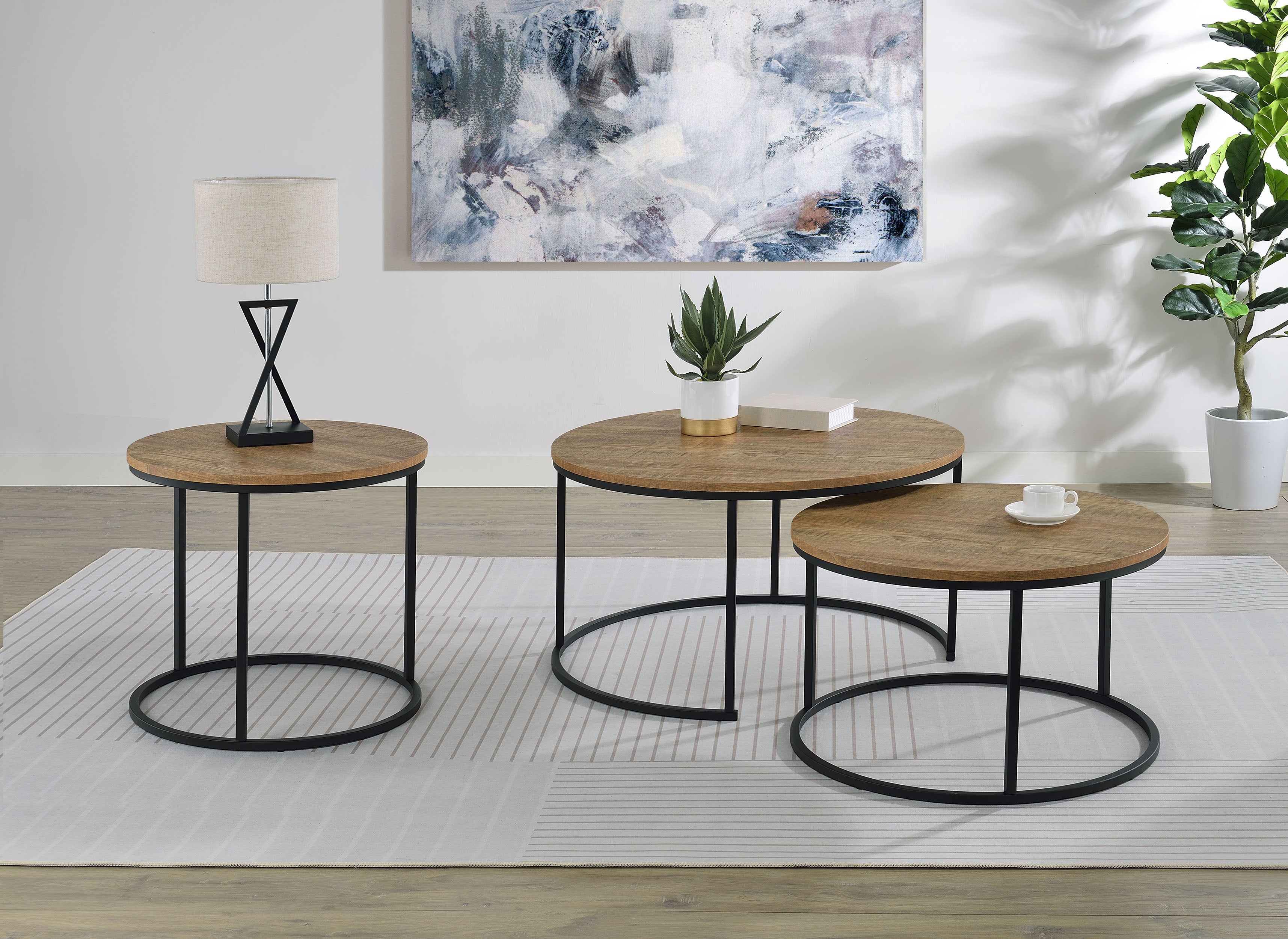 Lainey Round Occasional Side End Table Mango — view 11