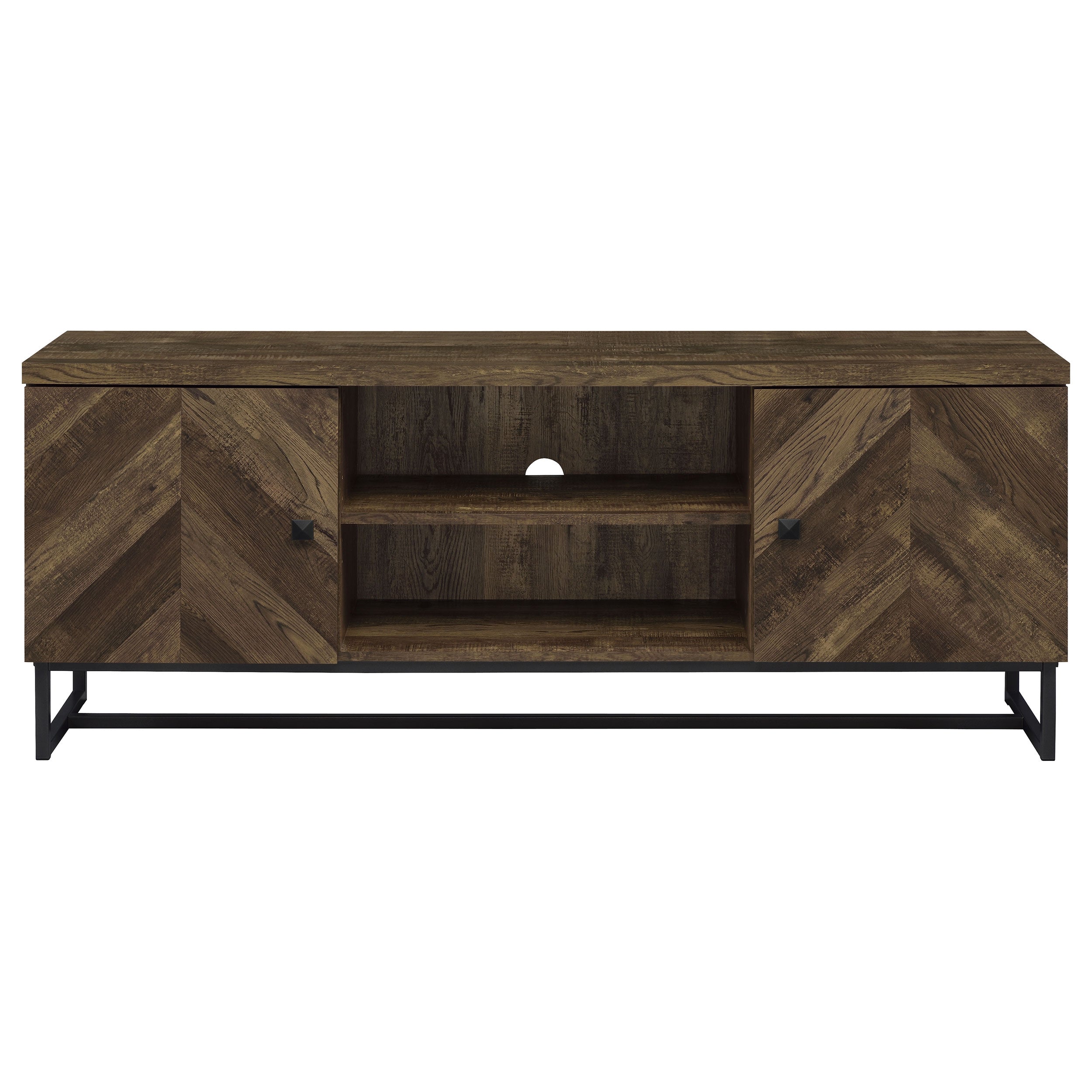 Myles 2-door Engineered Wood 60-inch TV Stand Rustic Oak — view 4