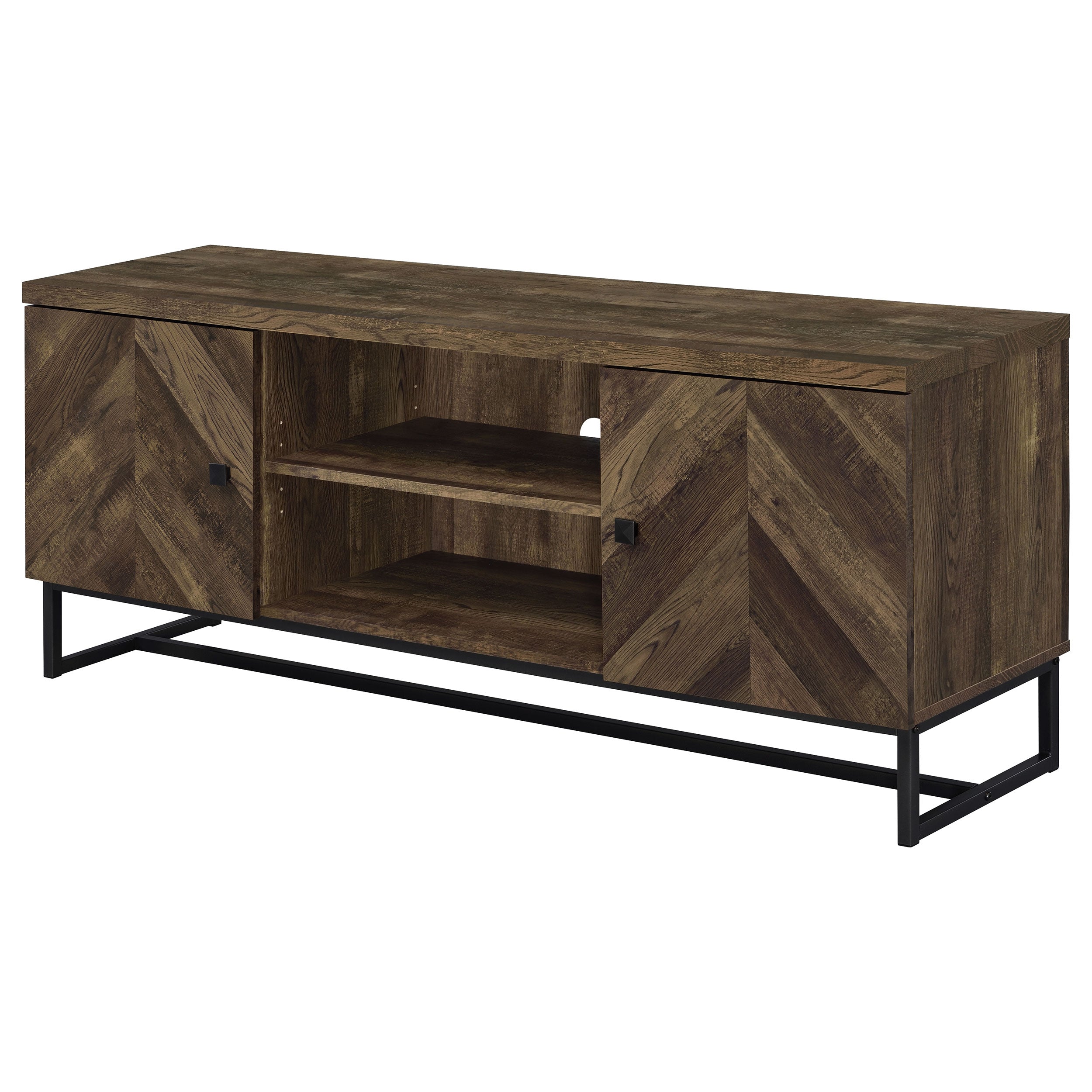 Myles 2-door Engineered Wood 60-inch TV Stand Rustic Oak — view 5