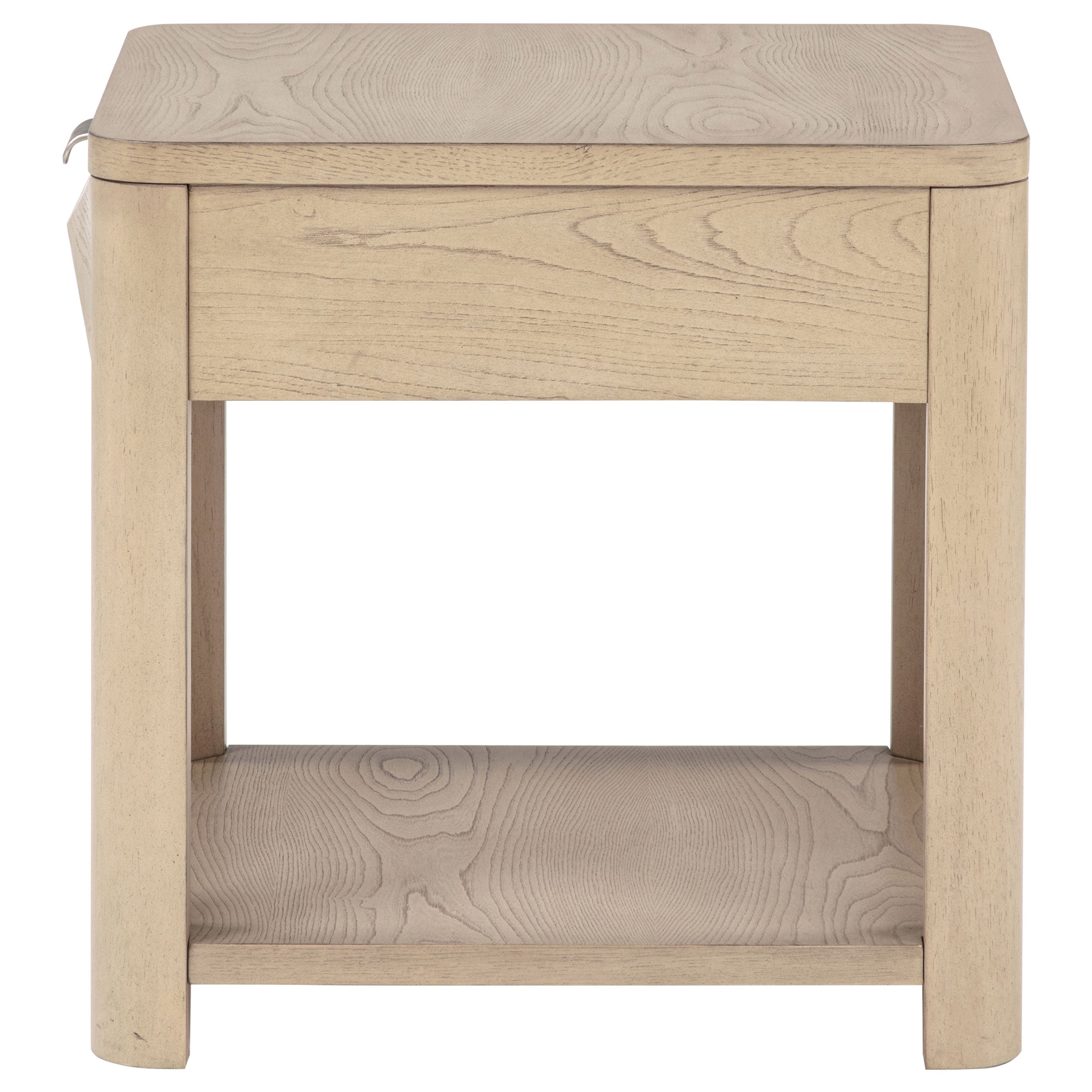 Marcelo Wood End Table with Drawer and Shelf Light Elm — view 6