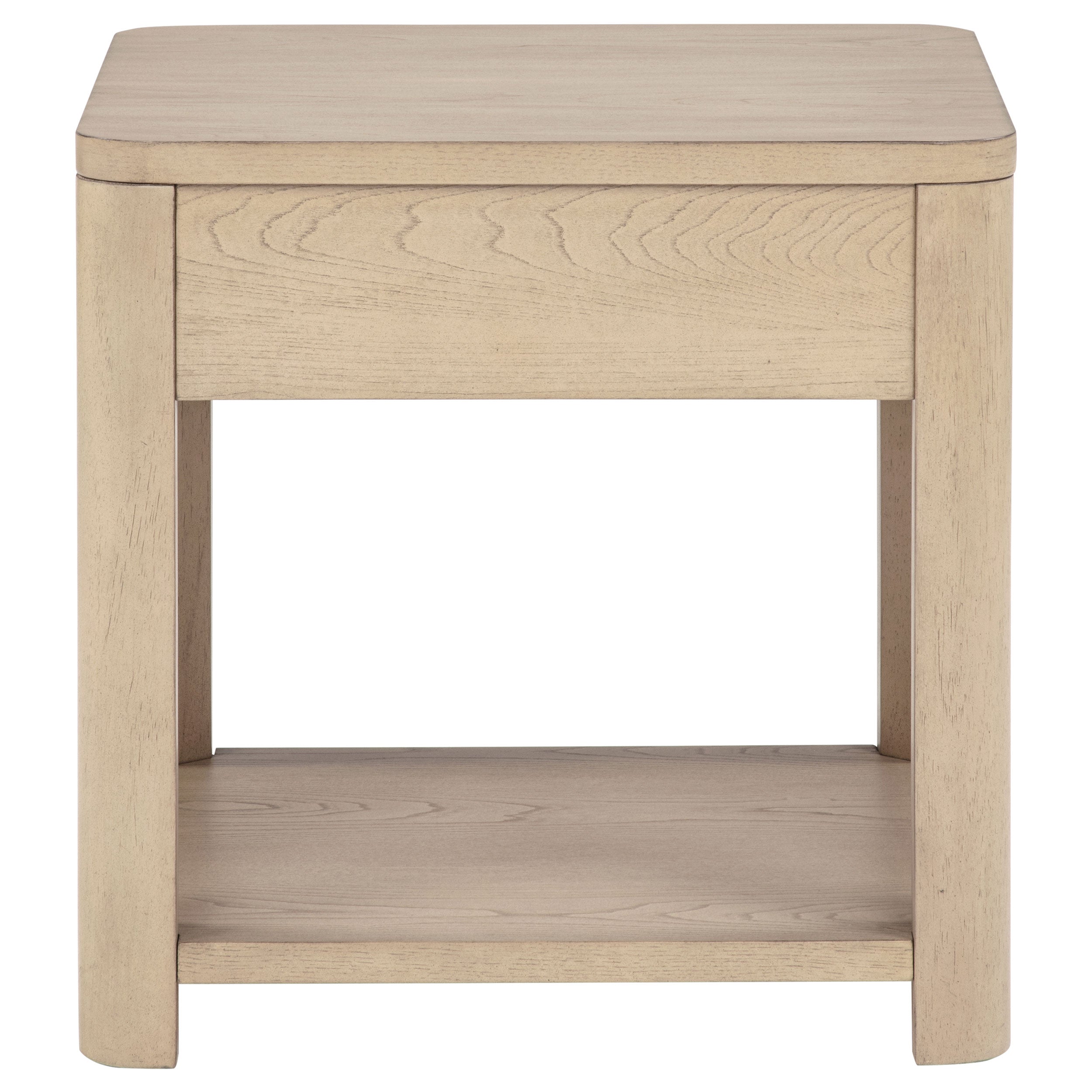 Marcelo Wood End Table with Drawer and Shelf Light Elm — view 8