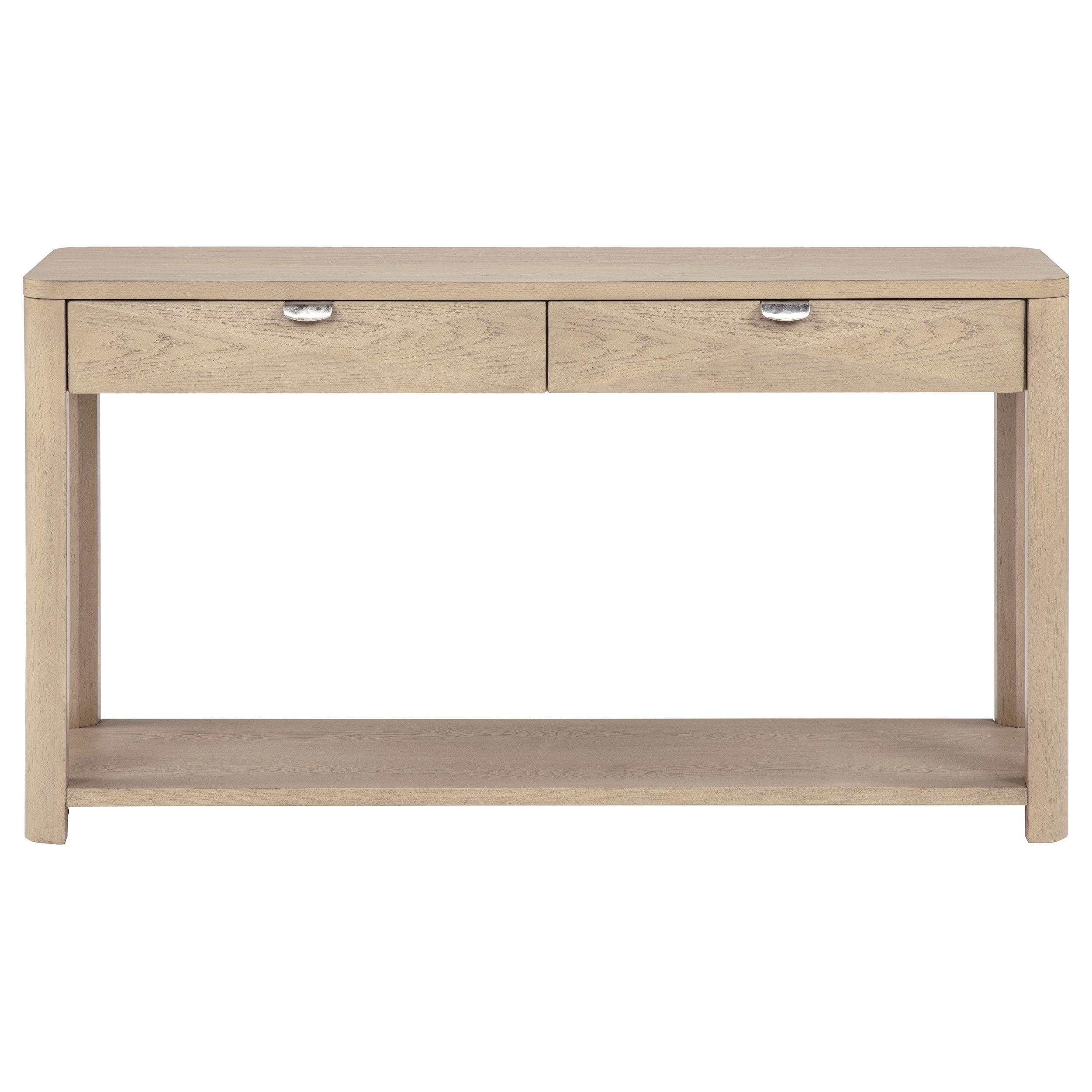 Marcelo Sofa Console Table with 2 Drawers and Shelf Light Elm — view 4