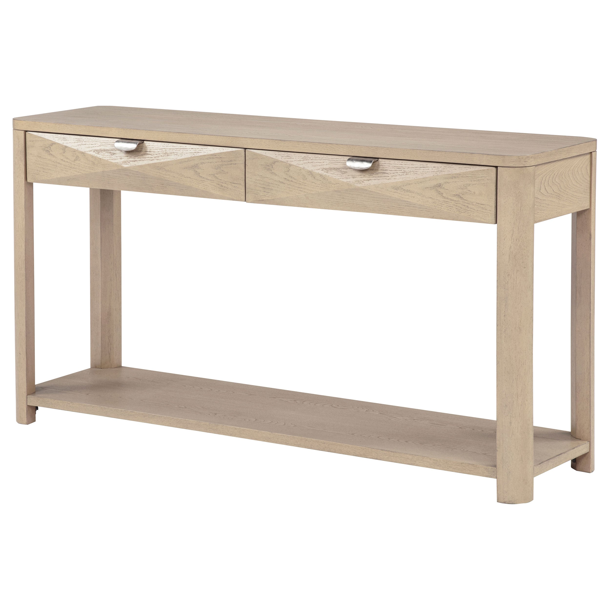 Marcelo Sofa Console Table with 2 Drawers and Shelf Light Elm — view 5