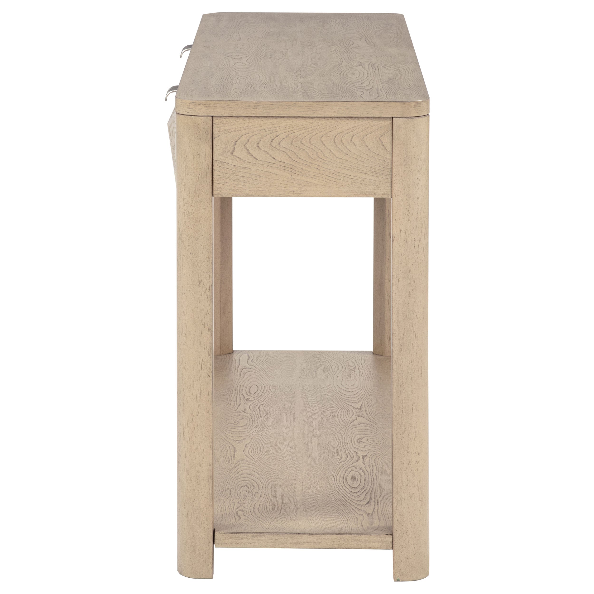 Marcelo Sofa Console Table with 2 Drawers and Shelf Light Elm — view 6