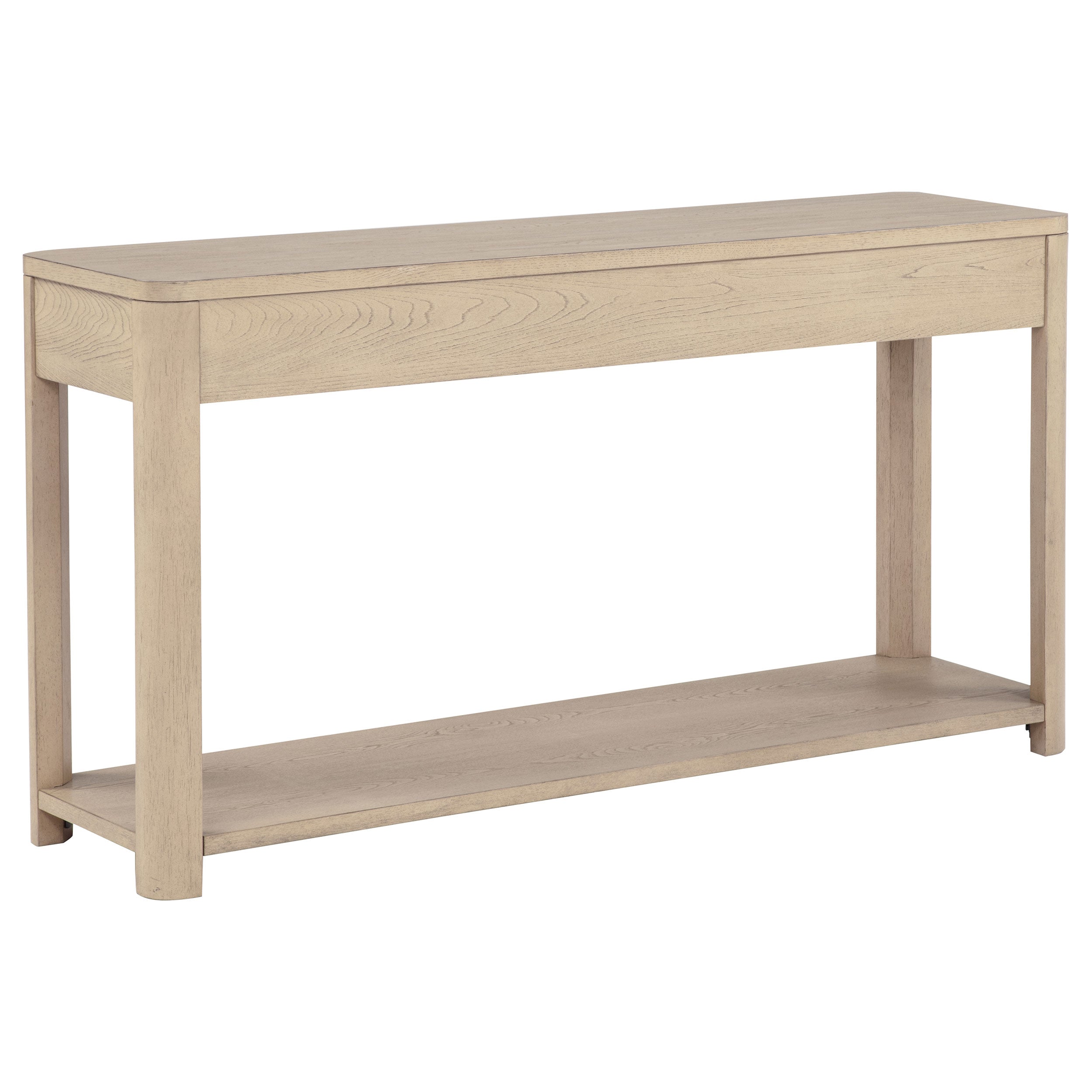 Marcelo Sofa Console Table with 2 Drawers and Shelf Light Elm — view 7