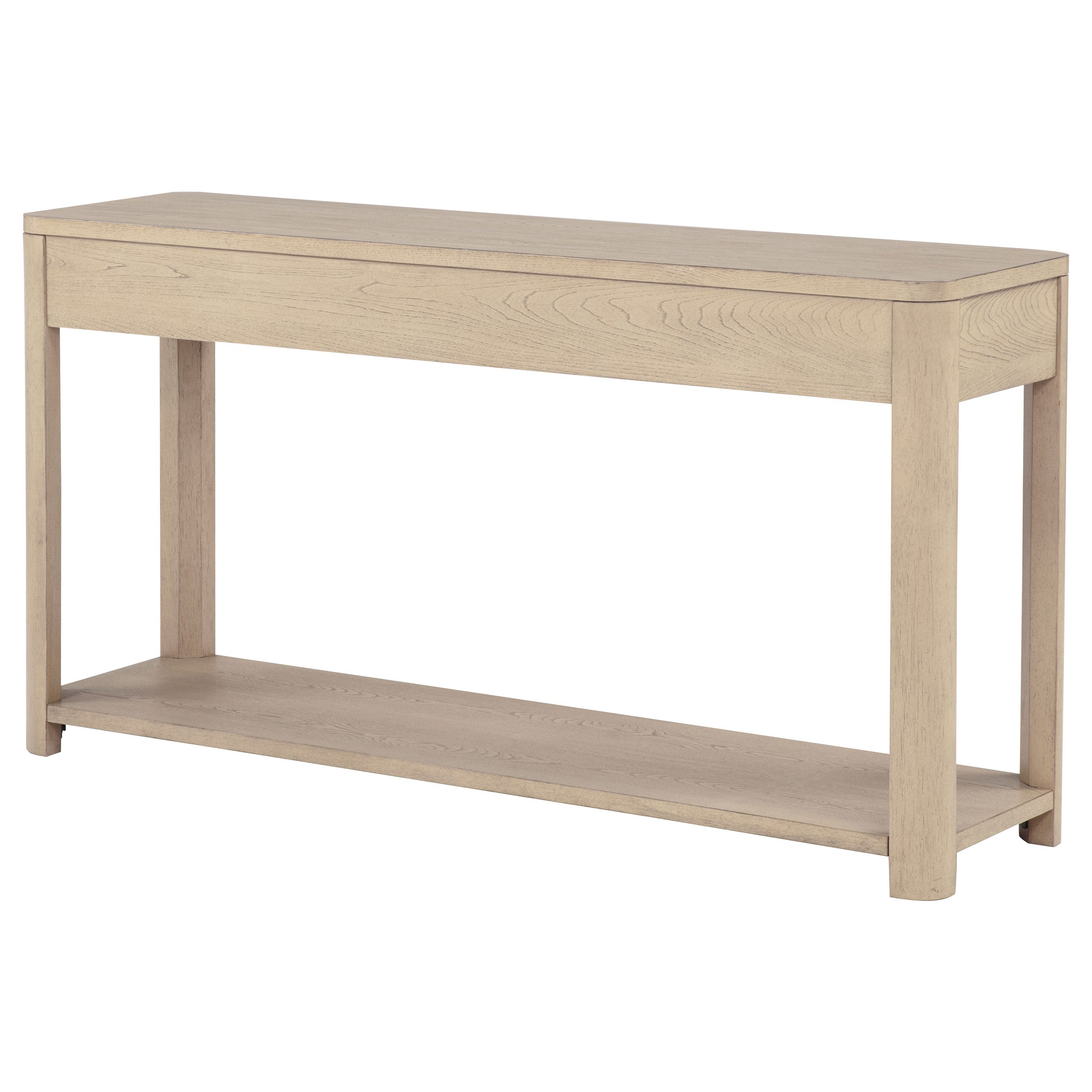 Marcelo Sofa Console Table with 2 Drawers and Shelf Light Elm — view 9