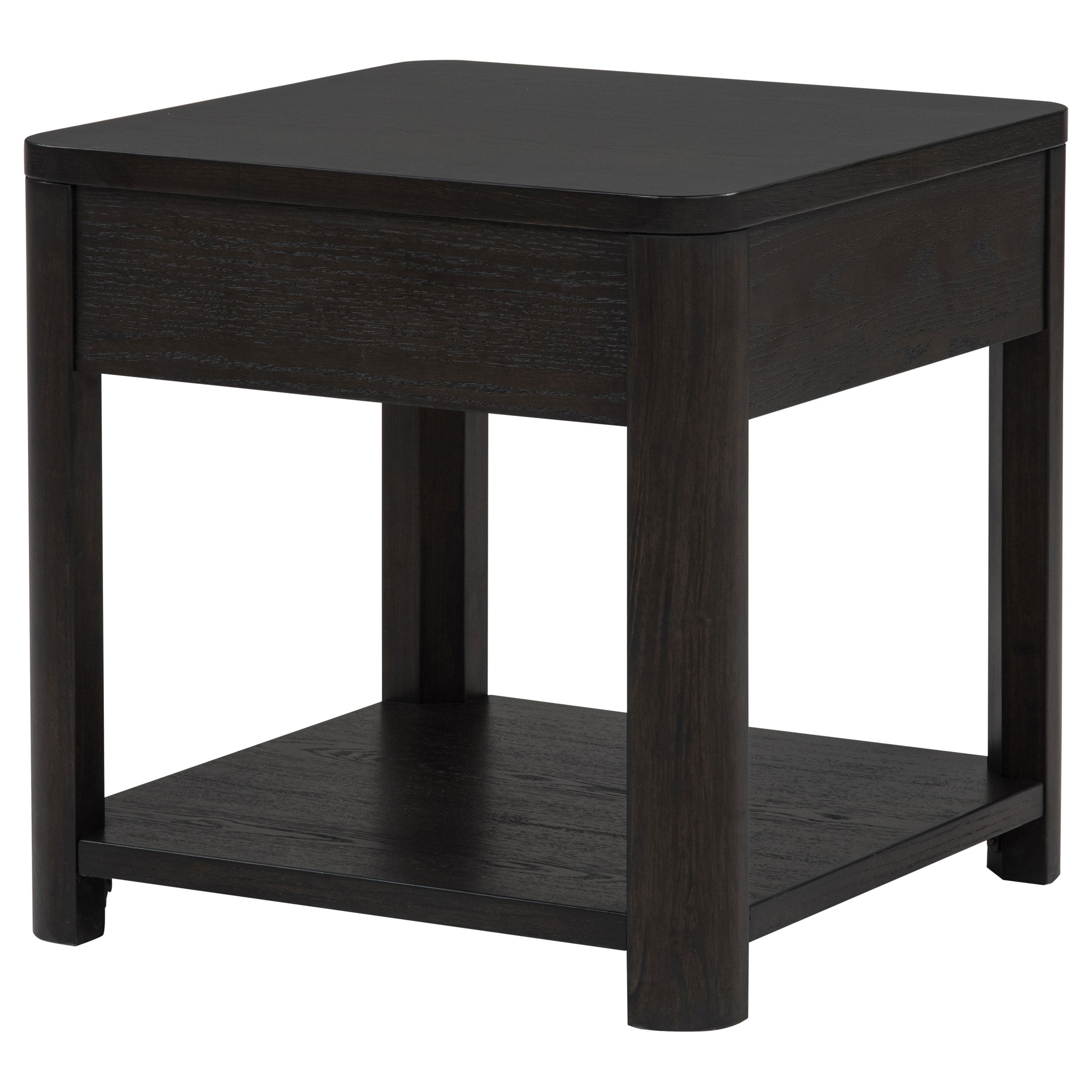 Marcelo Wood End Table with Drawer and Shelf Coffee — view 9