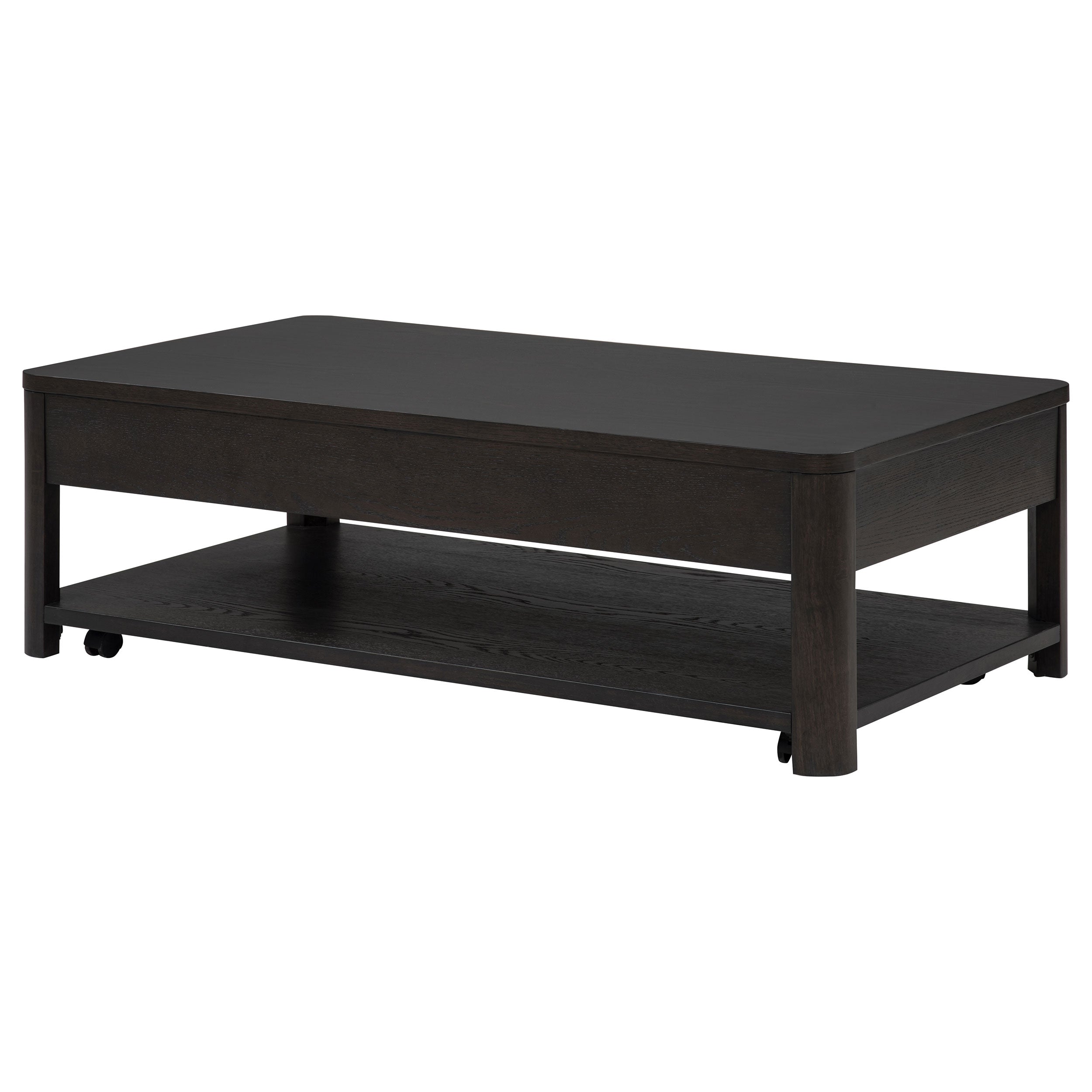 Marcelo Wood Coffee Table with 2 Drawers and Shelf Coffee — view 9