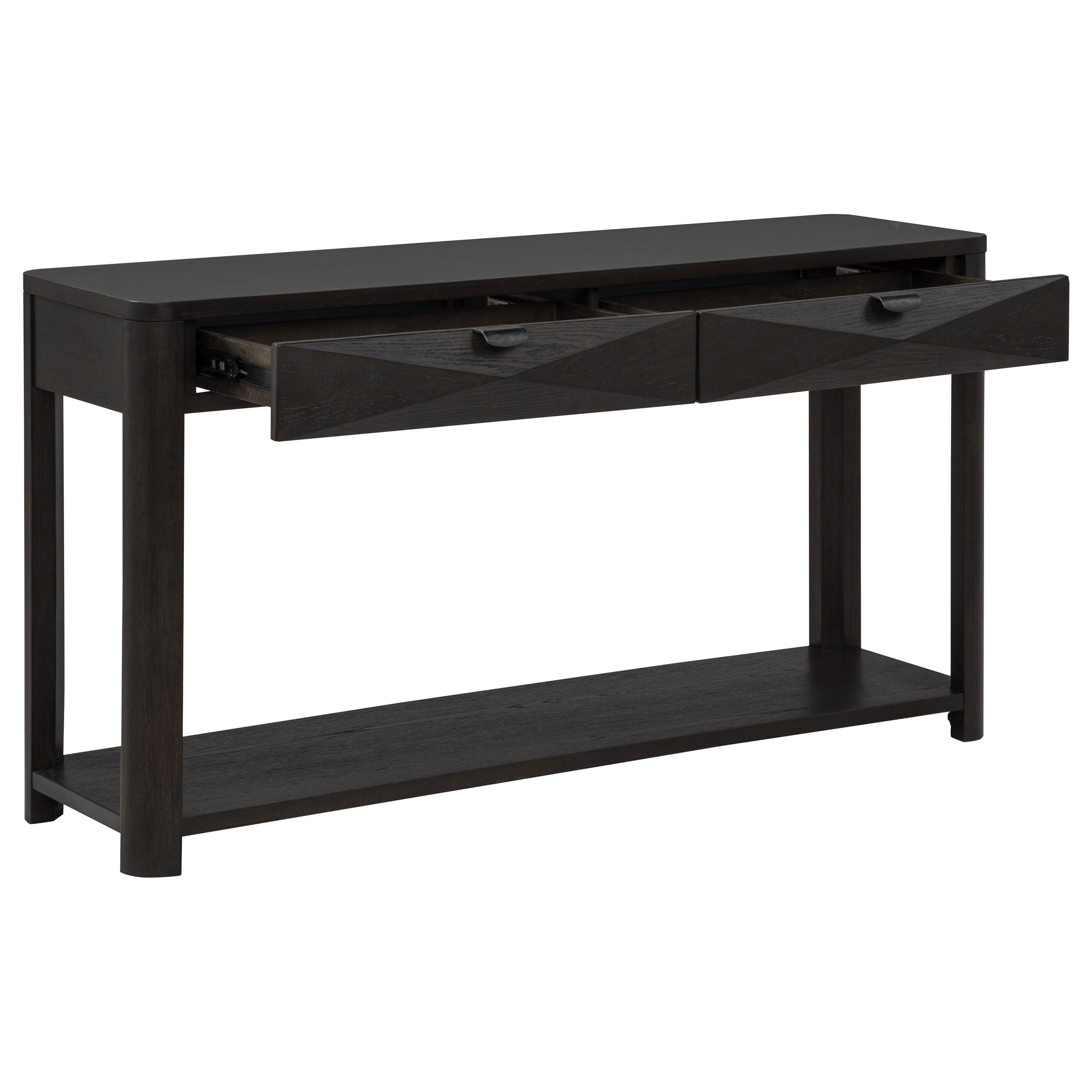 Marcelo Sofa Console Table with 2 Drawers and Shelf Coffee — view 3