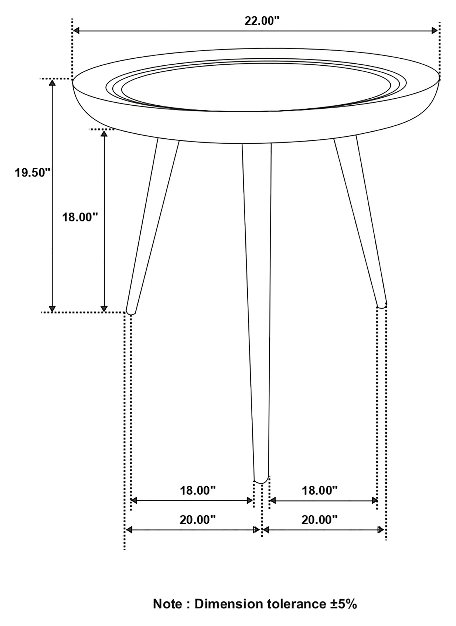 Zoe Round Mango Wood Side End Table Natural and Black — view 5