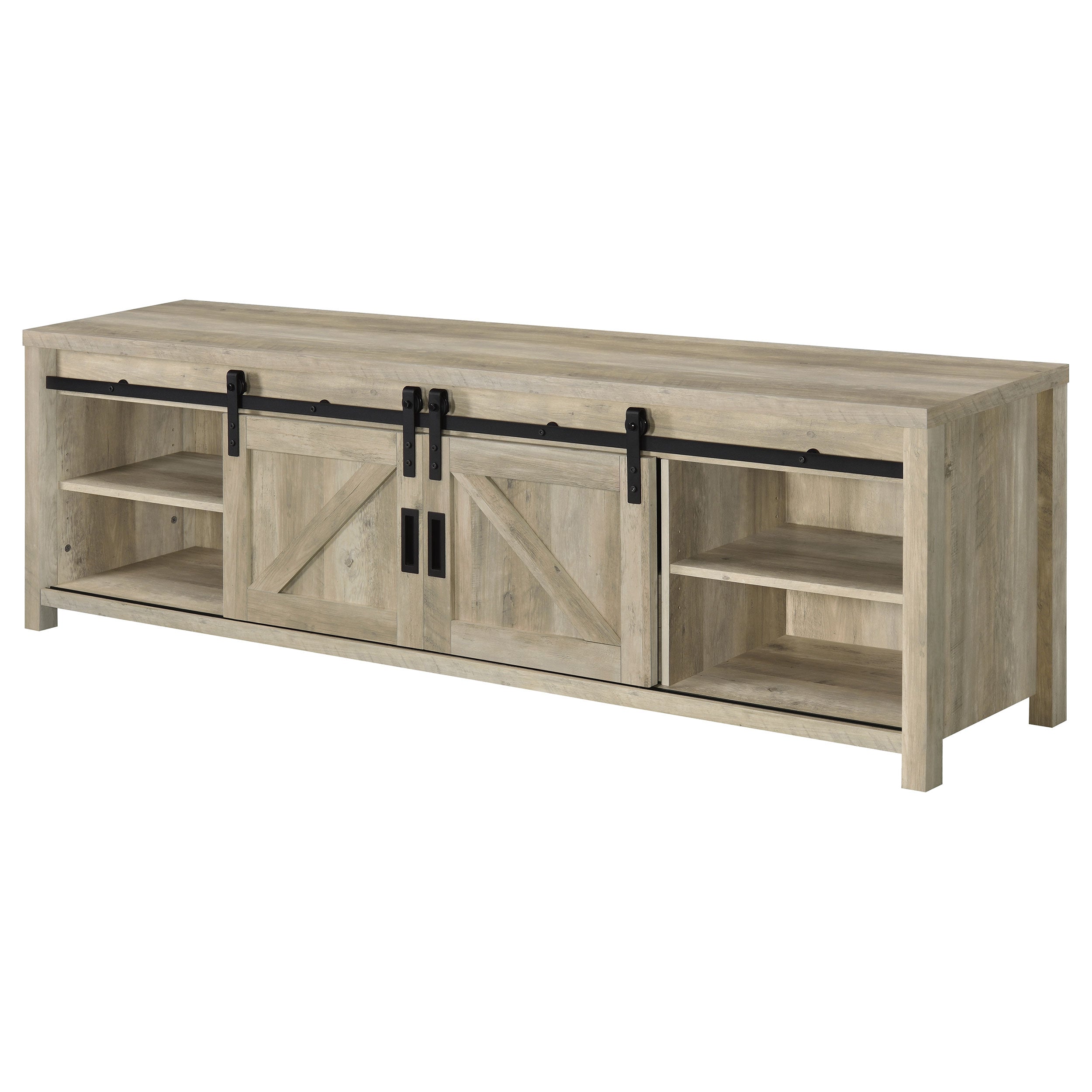 Madra 2-door Engineered Wood 79-inch TV Stand Distressed Pine — view 7