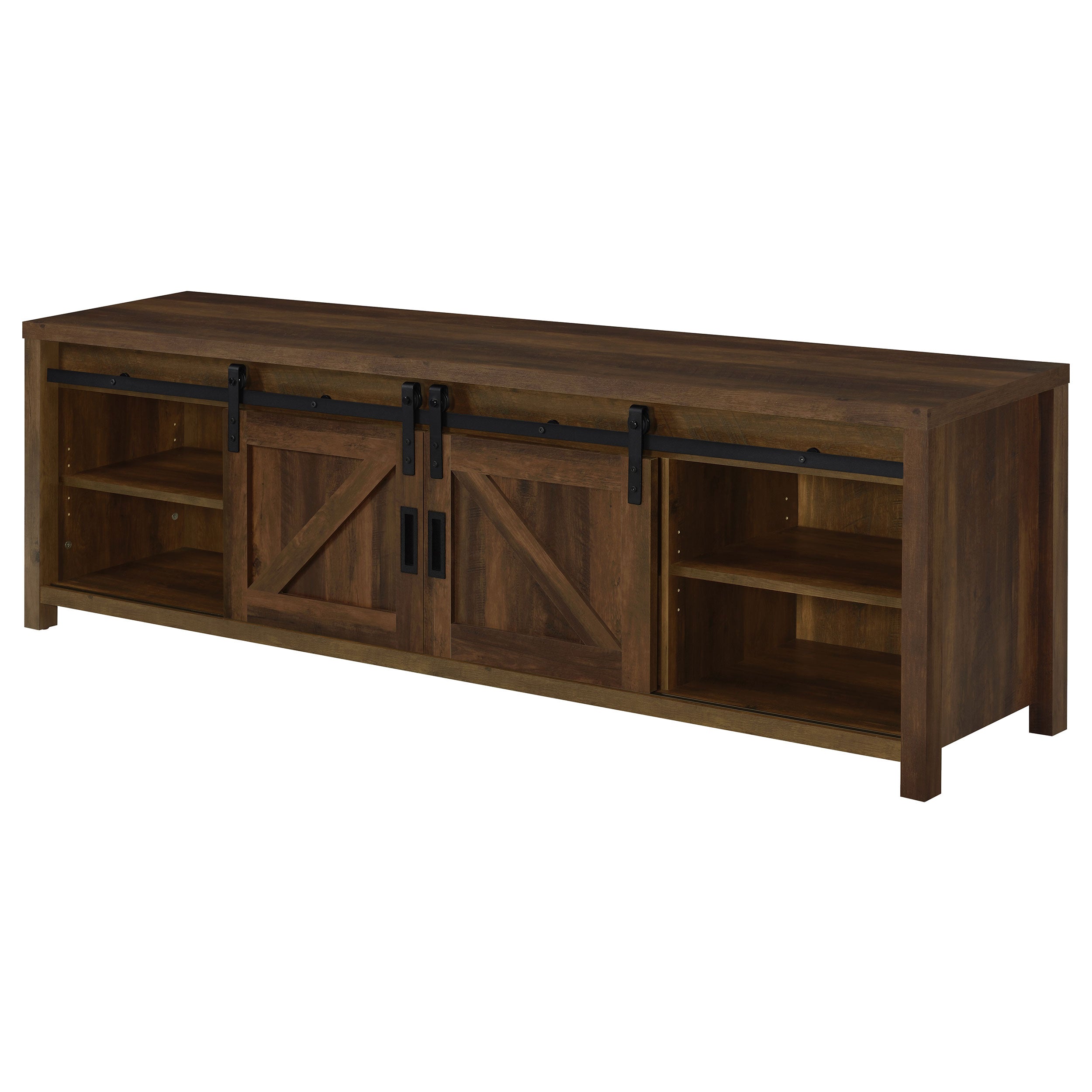 Madra 2-door Engineered Wood 79-inch TV Stand Dark Pine — view 7
