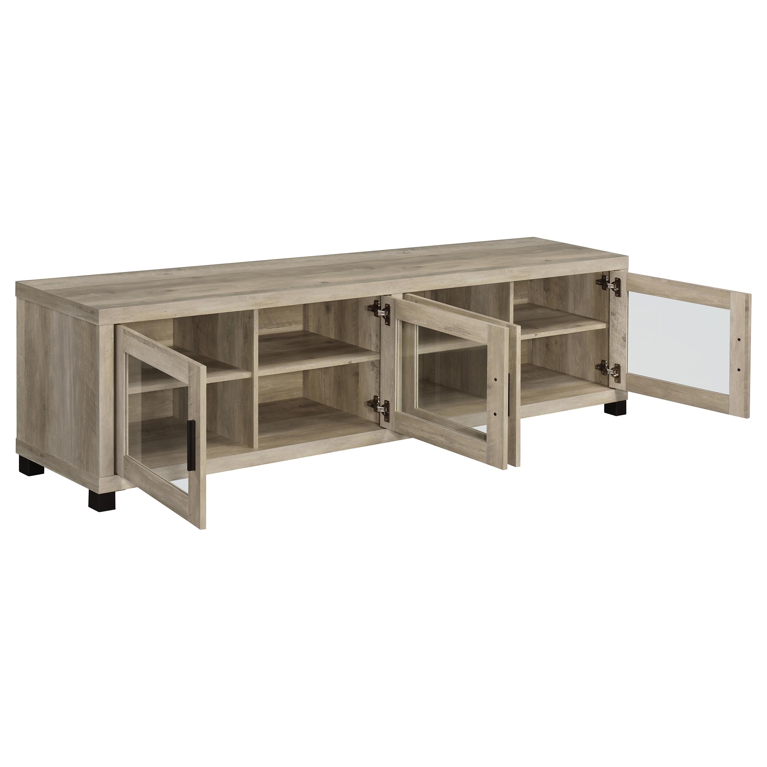 Sachin 3-piece 79-inch TV Entertainment Center Antique Pine — view 11