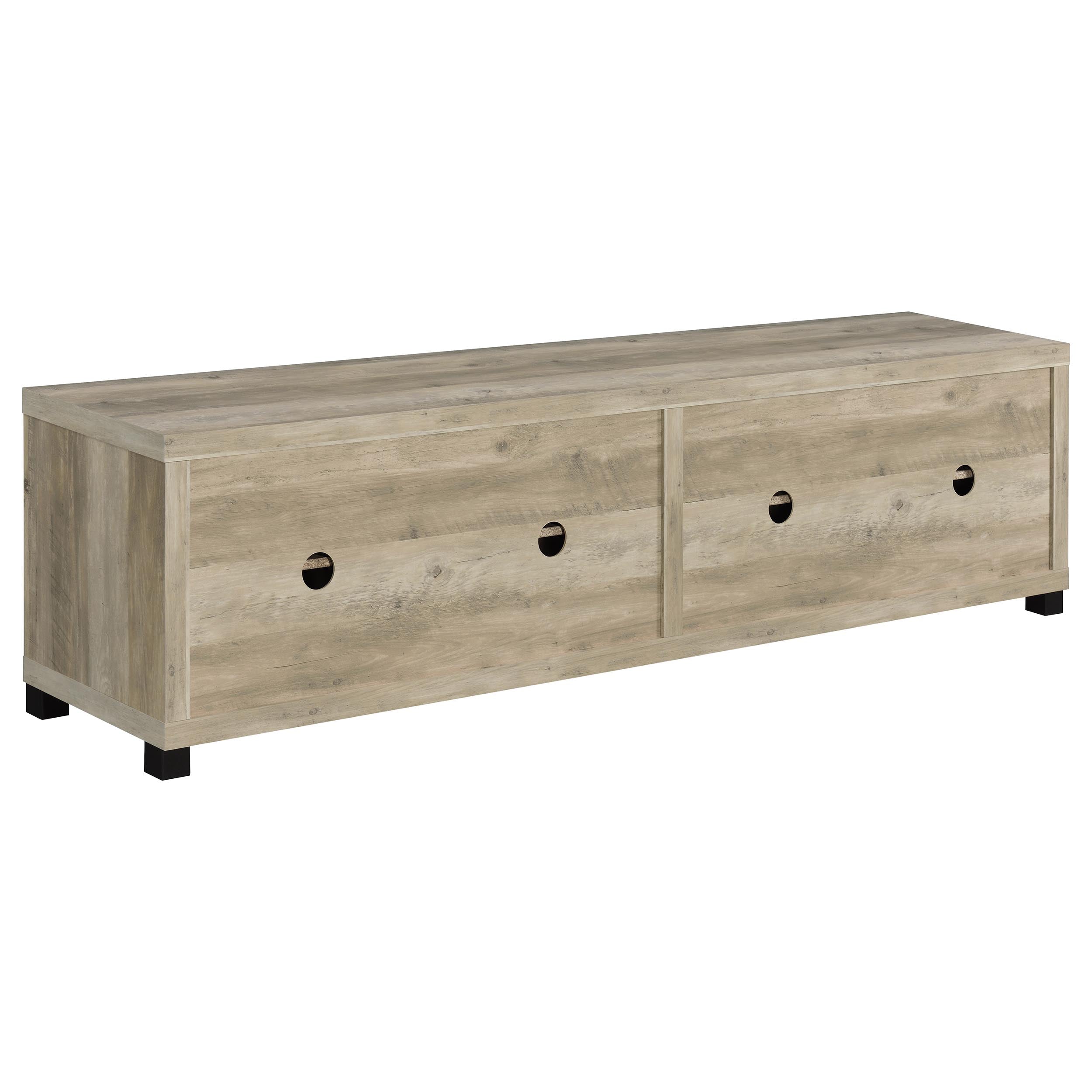 Sachin 3-piece 79-inch TV Entertainment Center Antique Pine — view 15