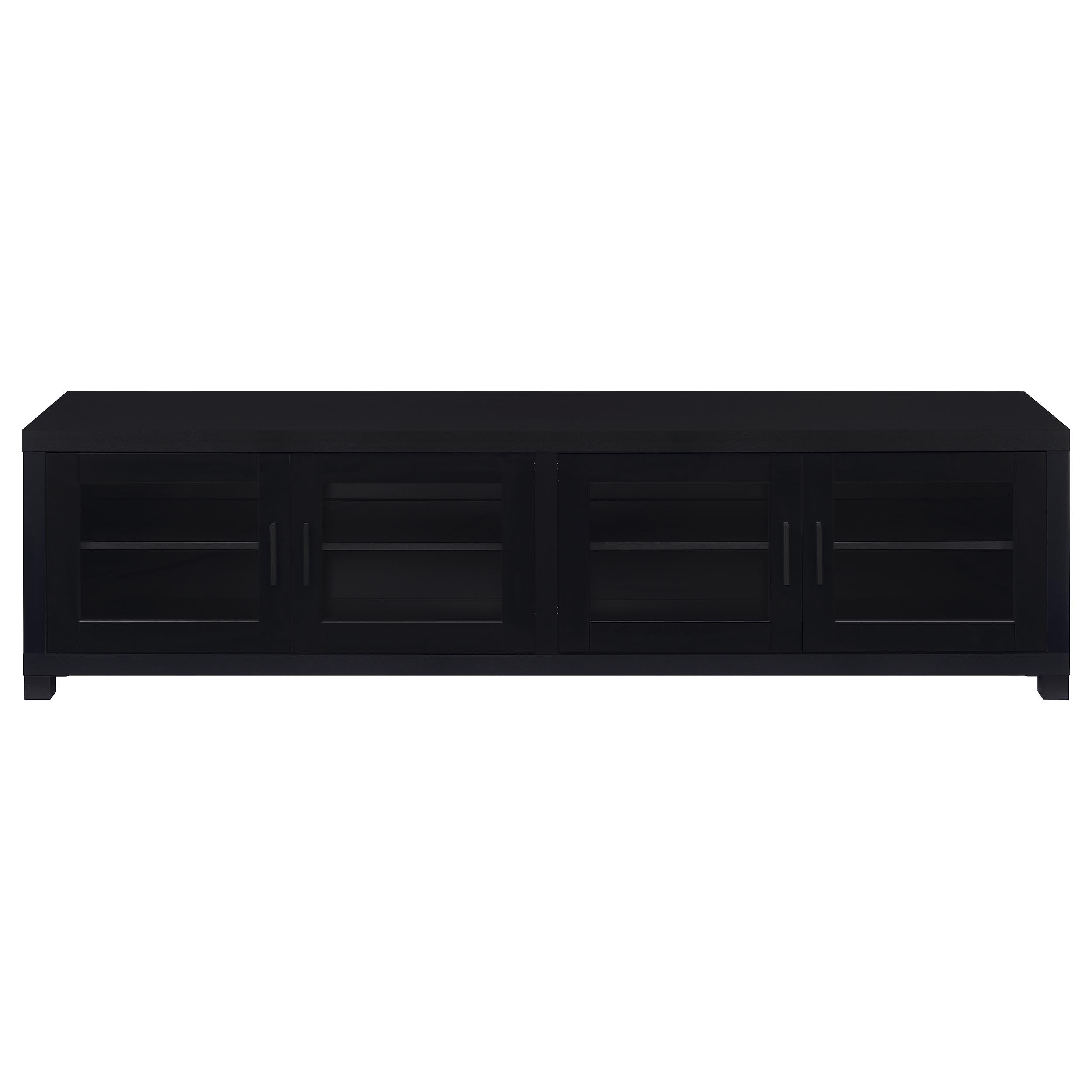 Jupiter 4-door Engineered Wood 79-inch TV Stand Black — view 4