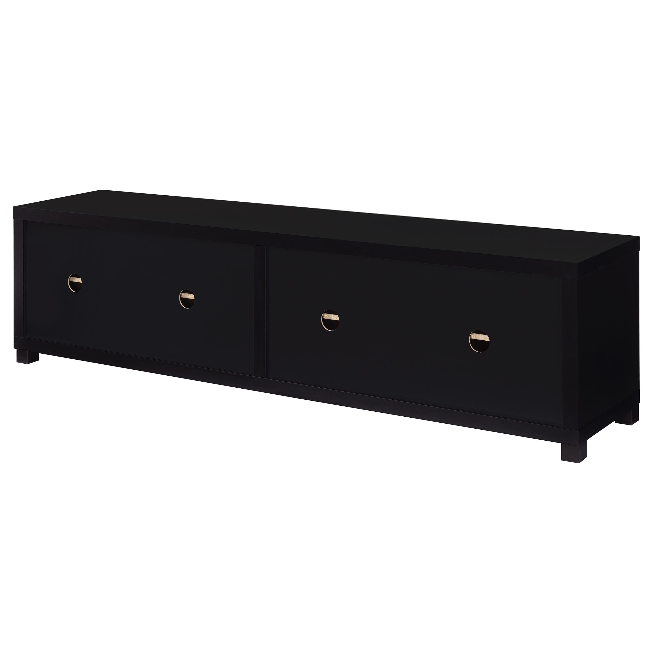 Jupiter 4-door Engineered Wood 79-inch TV Stand Black — view 8